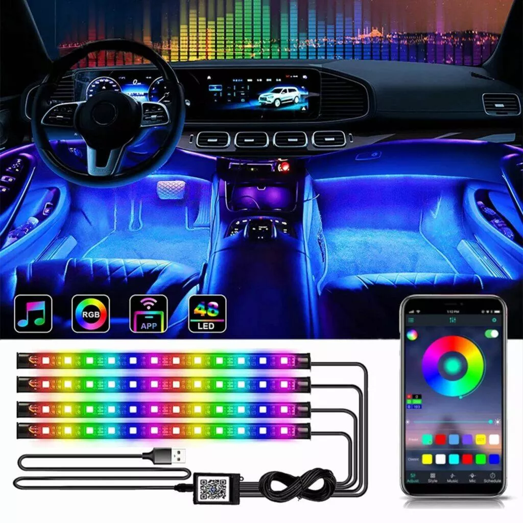 Čtveřice LED panelů pro osvětlení pod nohami