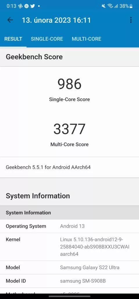geekbench 5 exynos 2200