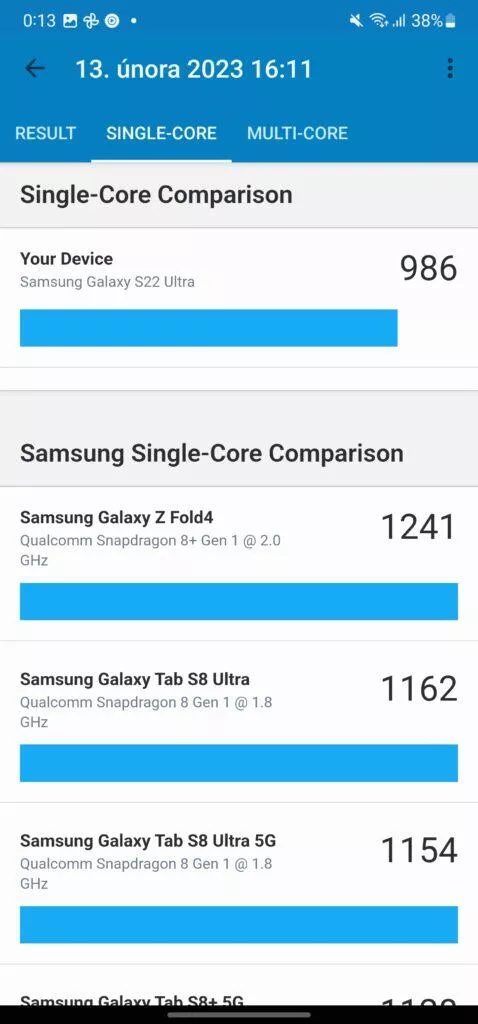 geekbench 5 galaxy s22 ultra