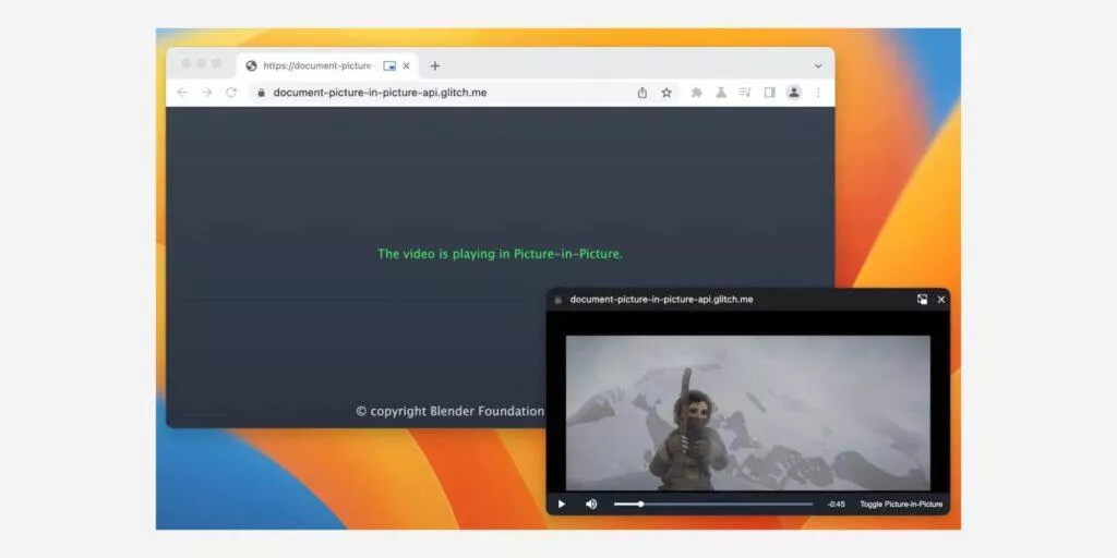Google Chrome obraz v obraze PIP nový vzhled prvky