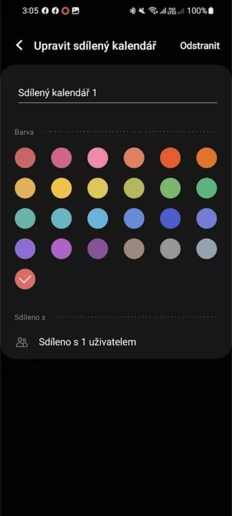 Samsung Kalendář v12.4.03.7000 novinky sdílení