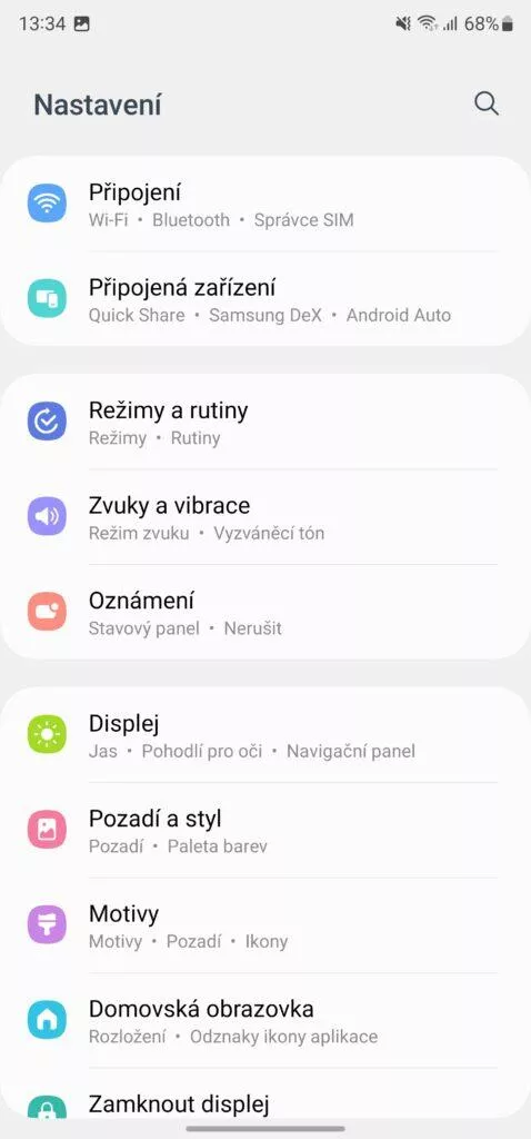 Samsung One UI 5.1 nastavení a možnosti