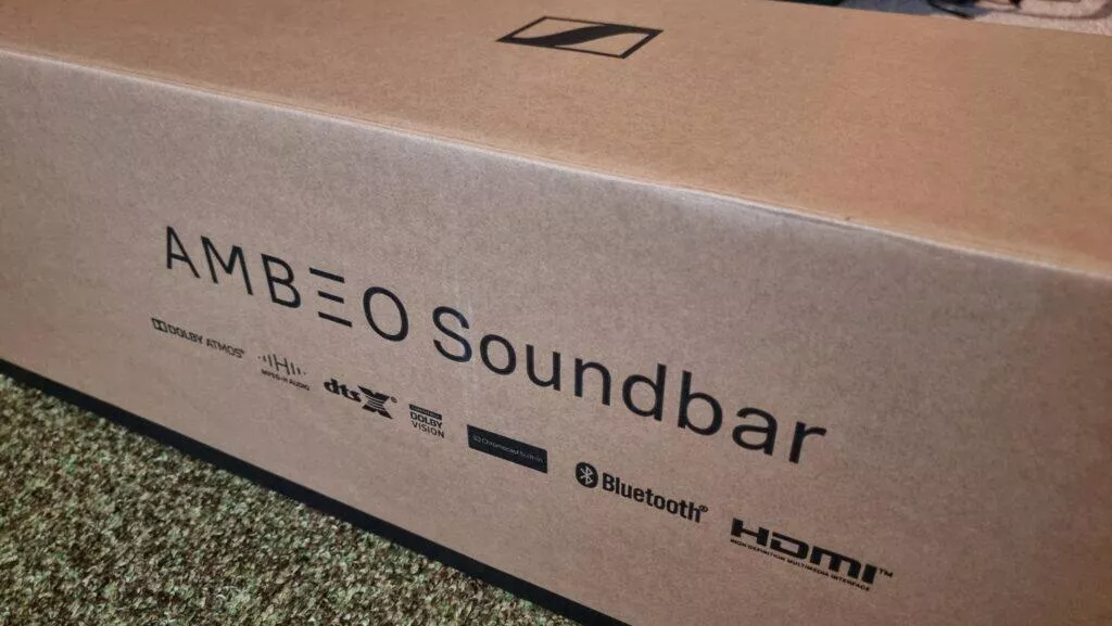 Sennheiser Ambeo Soundbar testování balení