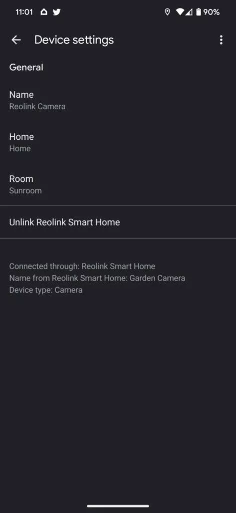 Google Home kamery živý náhled Reolink