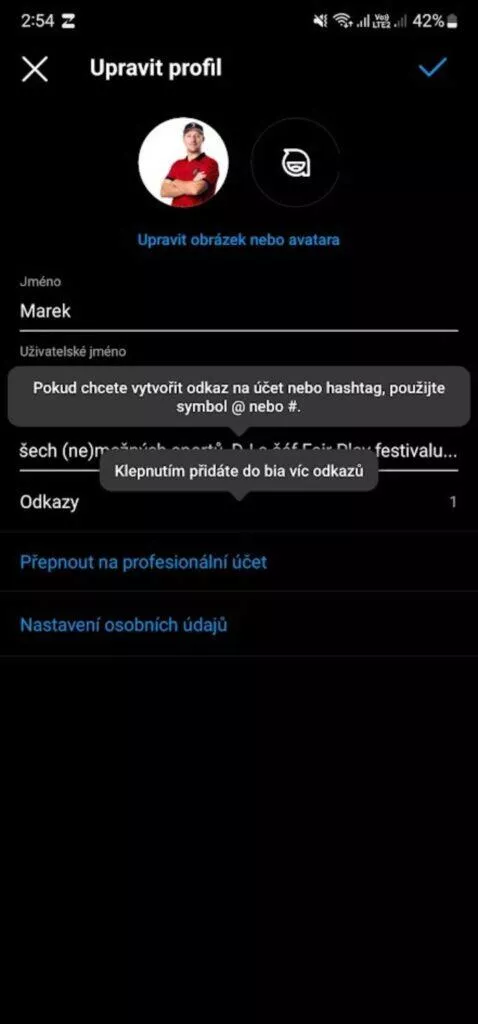 Instagram profil více odkazů přidání