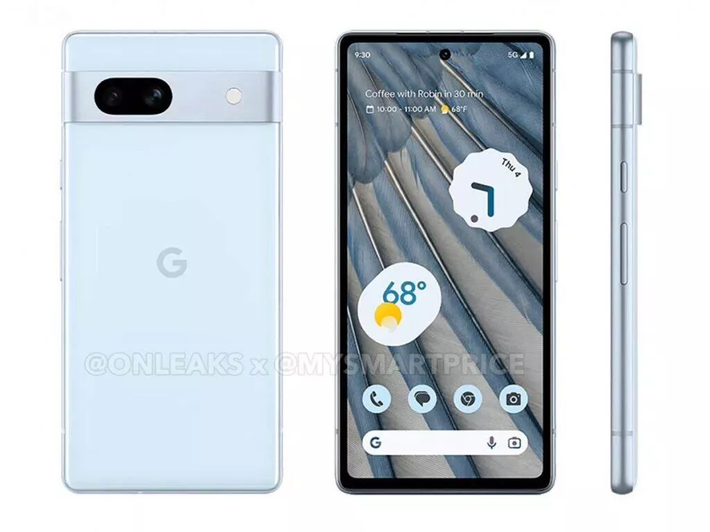 pixel 7a modrá render