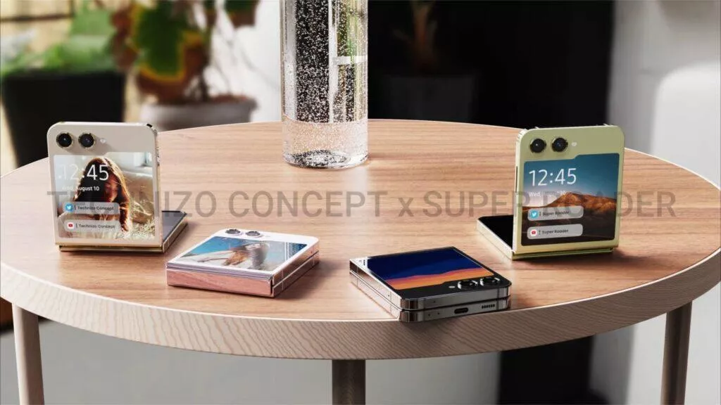samsung galaxy z flip5 koncept render vnejsi displej vetsi technizo