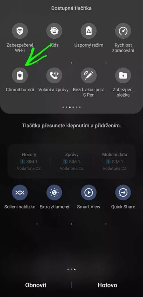 Samsung životnost baterie chránit baterii návod funkce nastavení roletka 2 zástupce