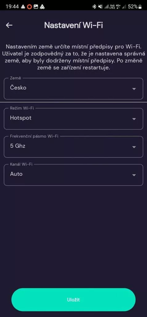 AAWireless bezdrátové Android Auto minirecenze aplikace 10 Wi-Fi region