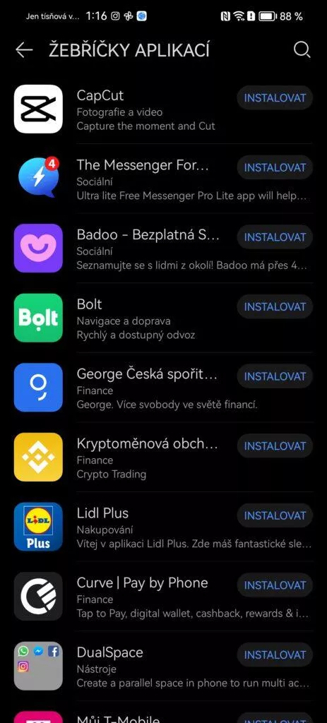 appgallery aplikace