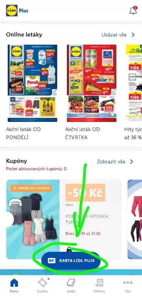 digitální účtenky aplikace návod LIDL