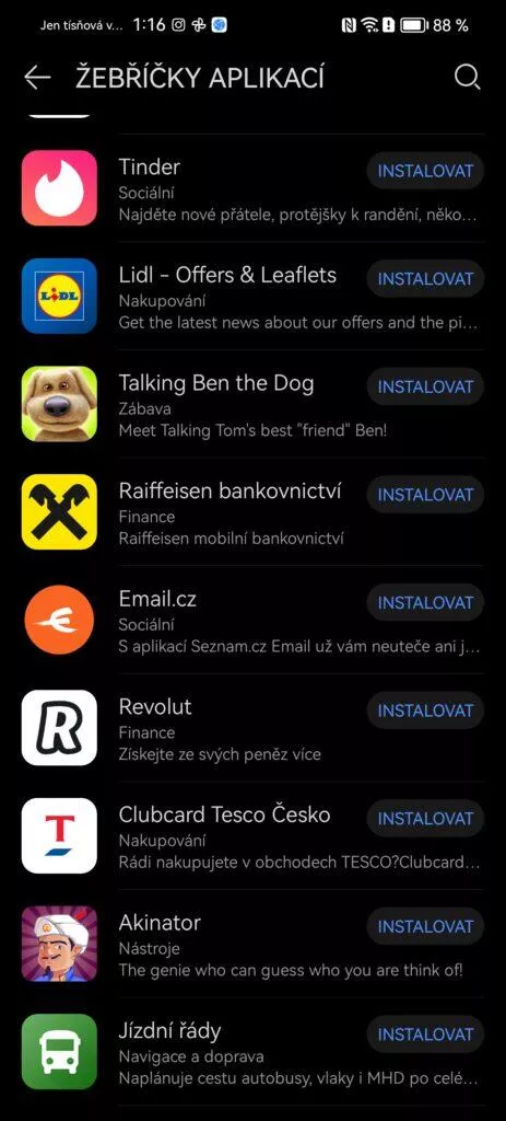 EMUI 13.1 Huawei P60 Pro app gallery