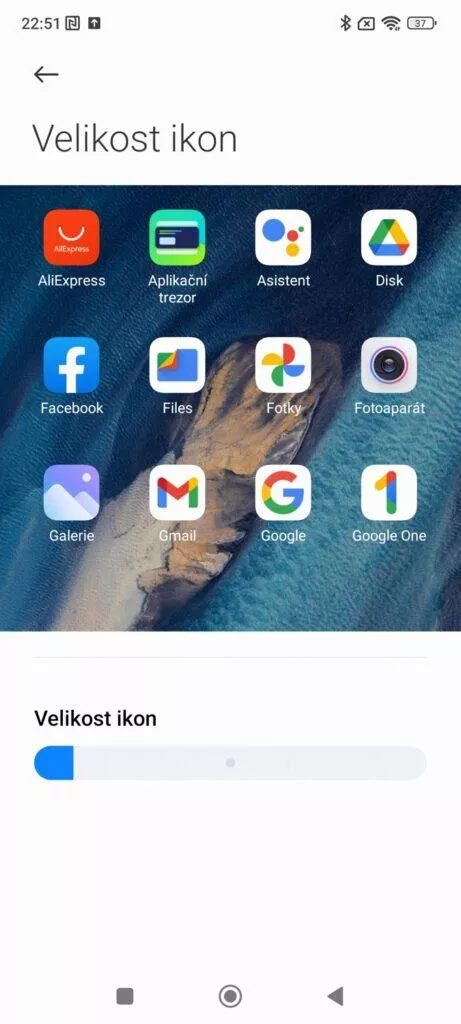 MIUI 14 Změna velikosti ikon malé