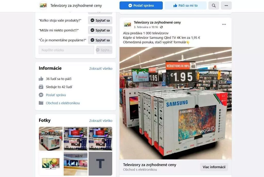socialni site podvod alza