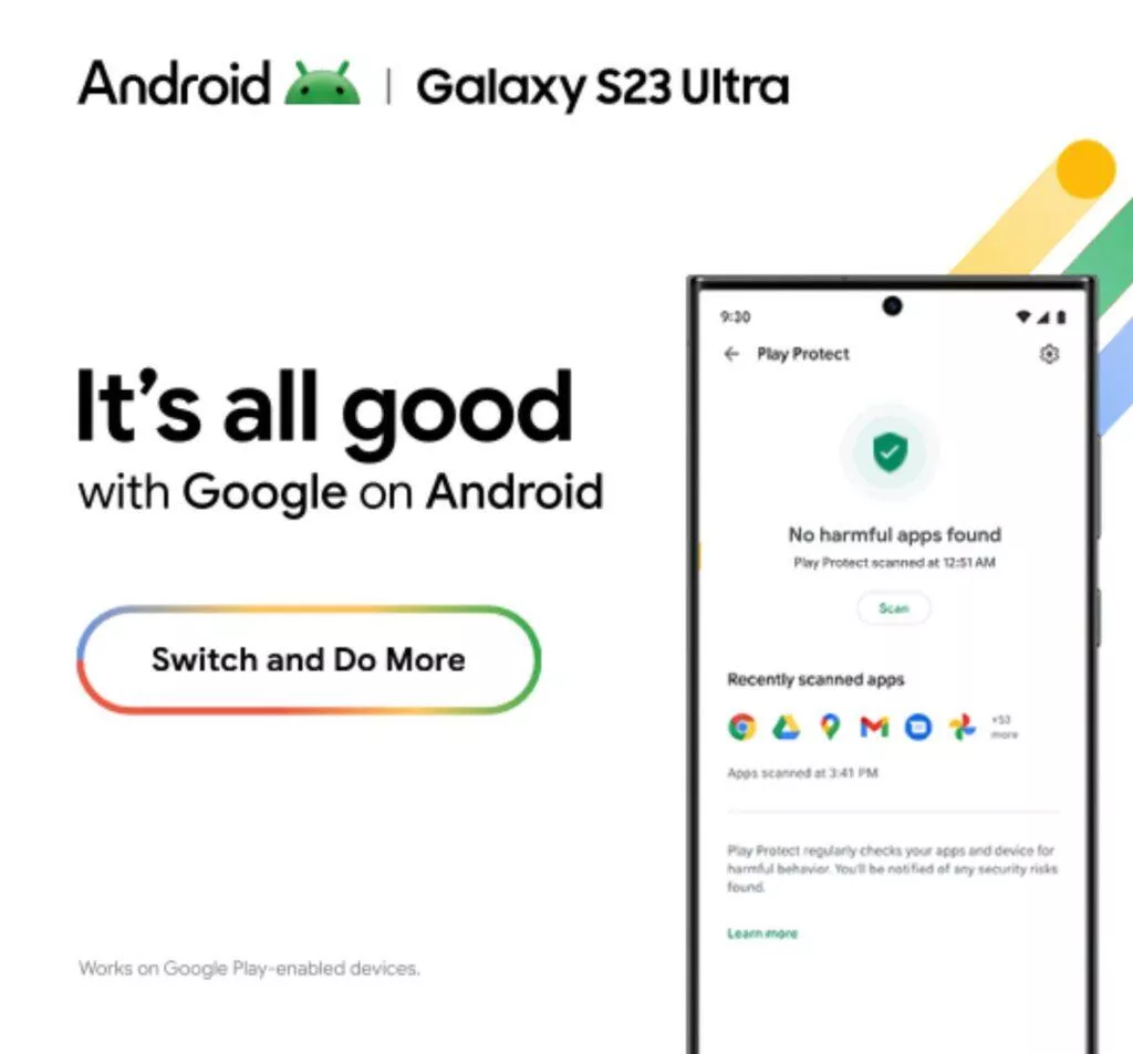 Android nové logo logotyp 2023 S23