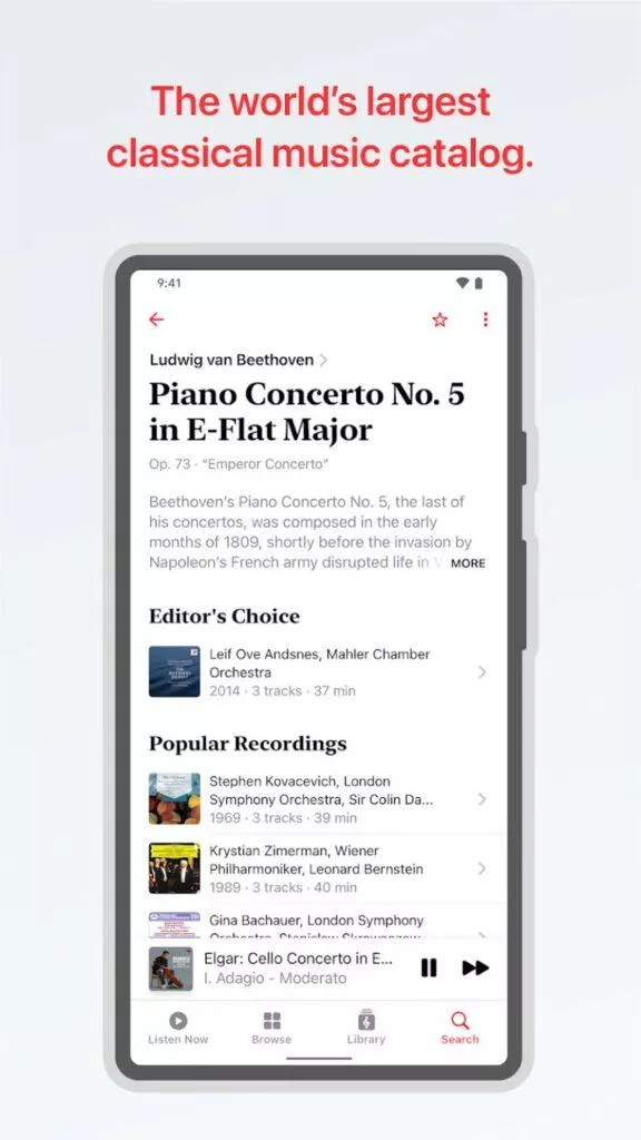 Apple Music Classical Android aplikace vážná hudba
