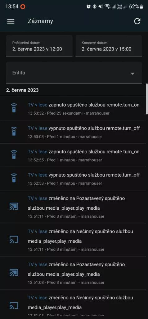 Home Assistant Yellow recenze aplikace 8 záznamy