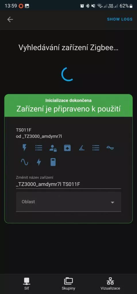 Home Assistant Yellow recenze aplikace 9 Zigbee párování