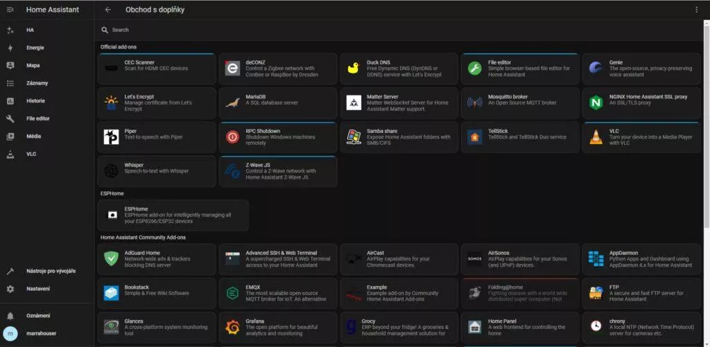 Home Assistant Yellow recenze Lovelace doplňky oficiální
