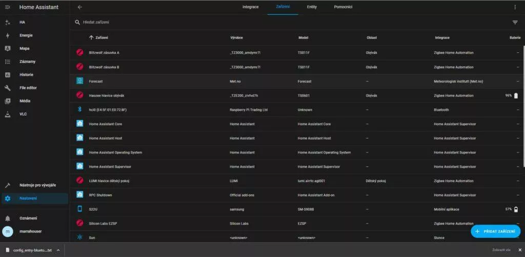 Home Assistant Yellow recenze Lovelace integrace zařízení
