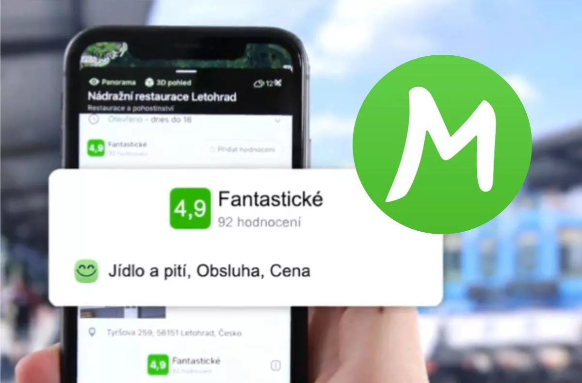 Mapy.cz souhrnné hodnocení podniků