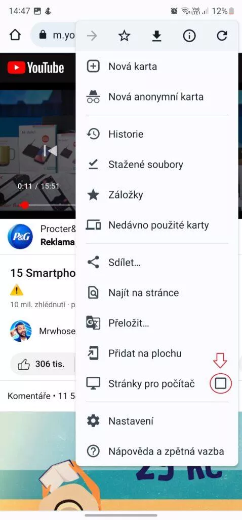youtube přehrávání na pozadí návod