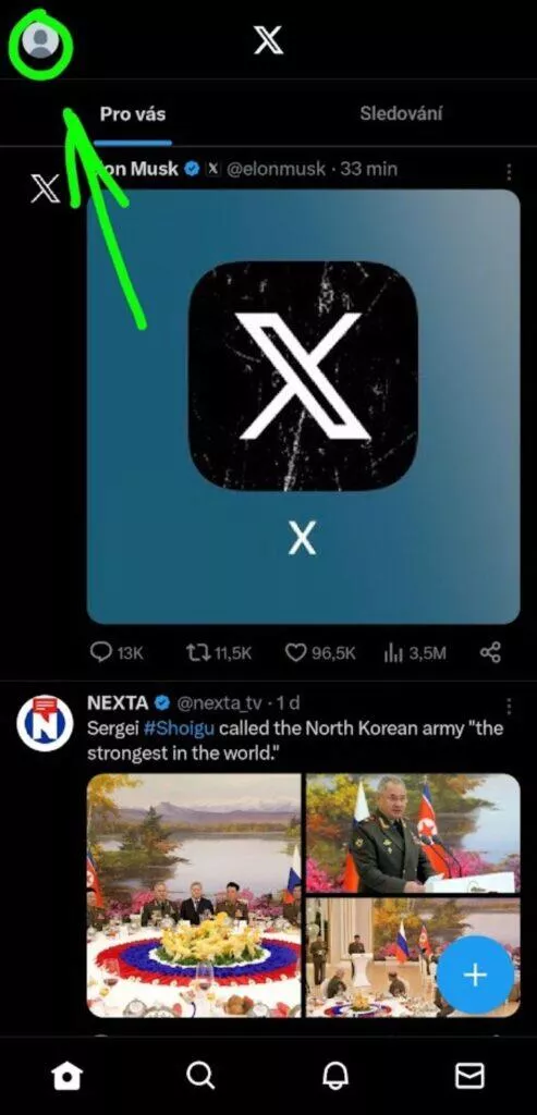 Twitter X účet smazat deaktivovat návod 1 aplikace