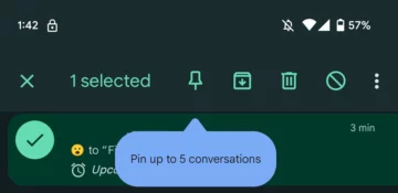 google zprávy připnutí 5 konverzací