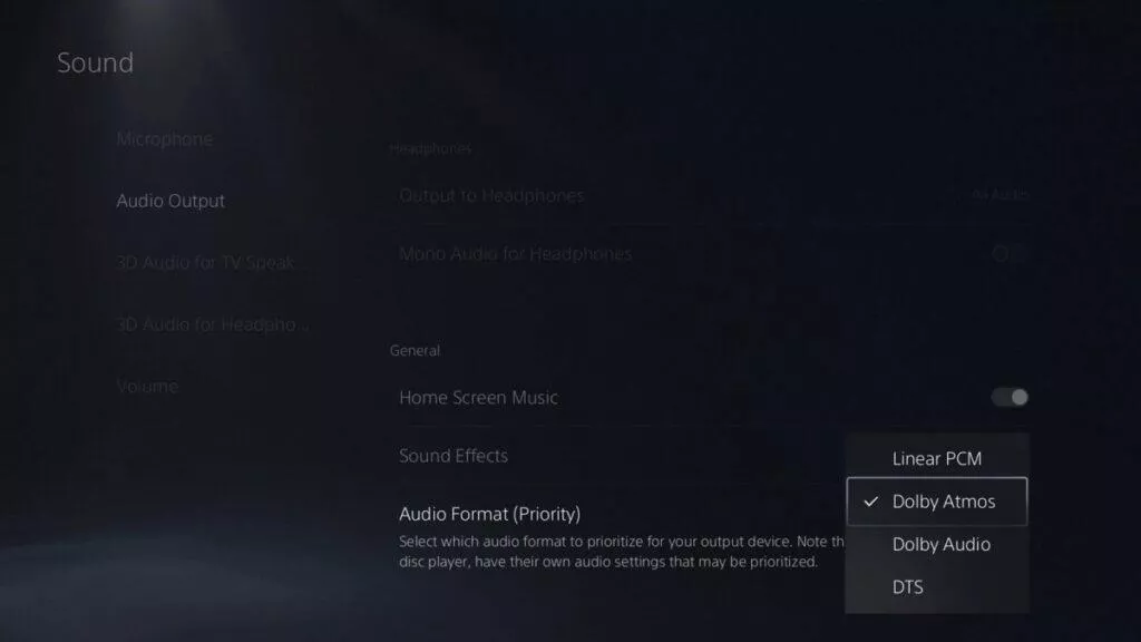 playstation 5 dolby atmos