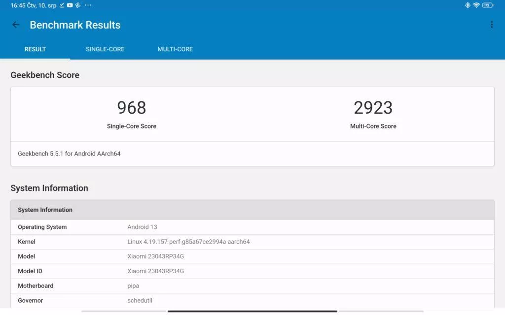 xiaomi pad 6 benchmark vykon