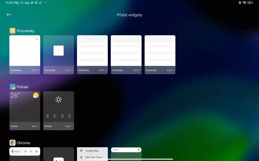 xiaomi pad 6 widgety