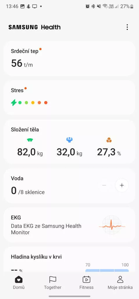 Galaxy Watch6 prostředí samsung aplikace
