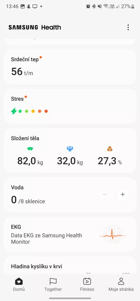 Galaxy Watch6 prostředí stres