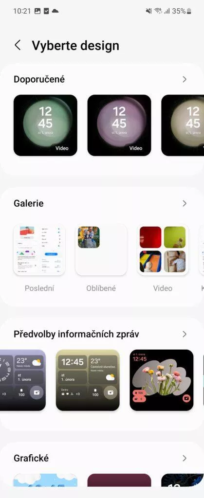 OneUI externí displej