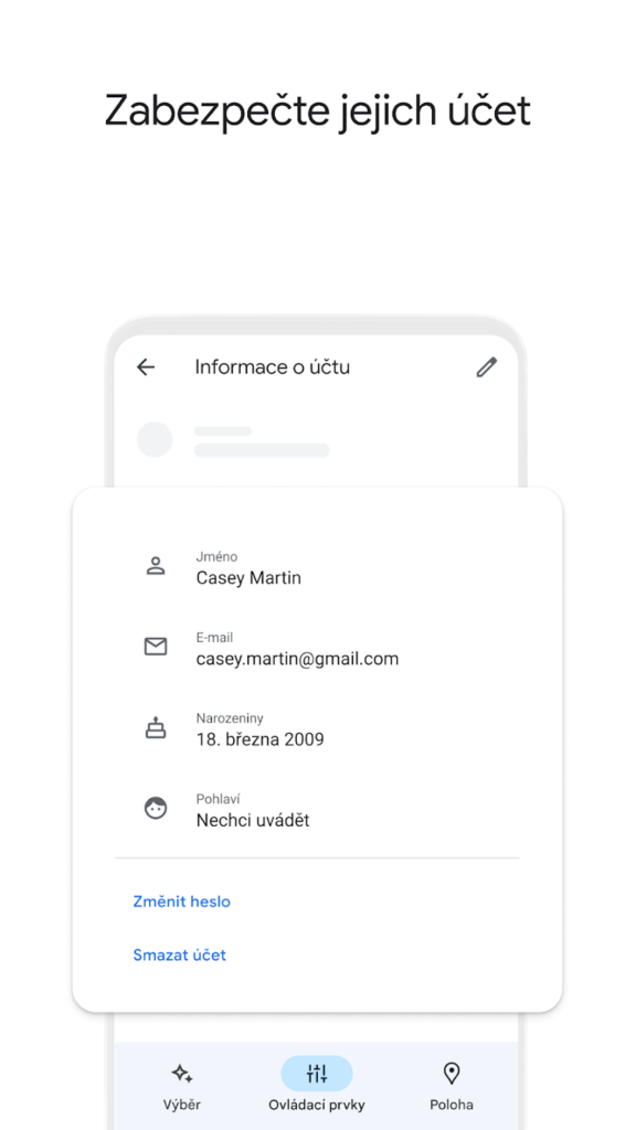 rodičovská kontrola google