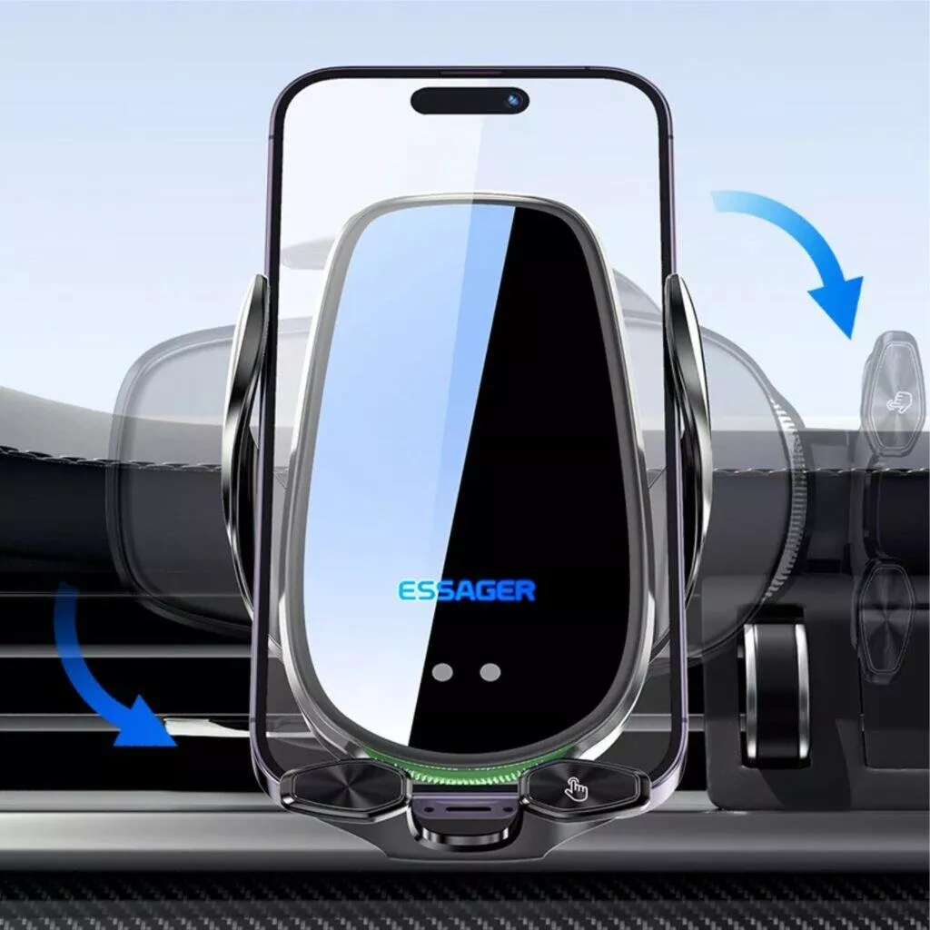 Essager držák na mobil s 15W bezdrátovou nabíječkou