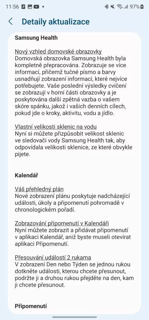 one ui 6.0 android 14 česko aktualizace