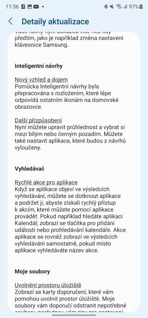 softwarová aktualizace samsung galaxy s23 one ui 6 android 14
