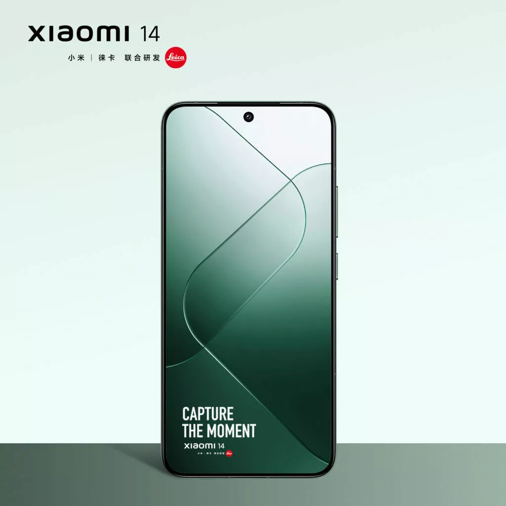 xiaomi 14 displej zelená