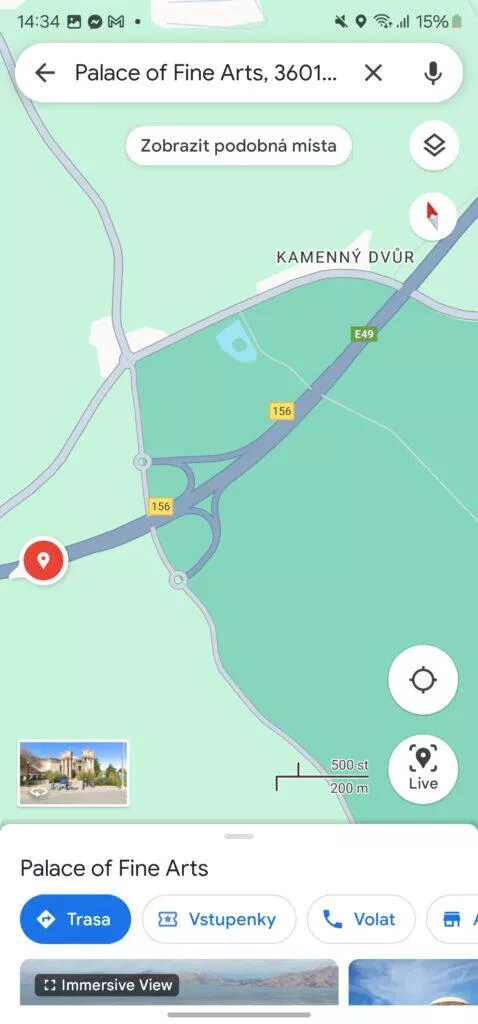mapy google lesy