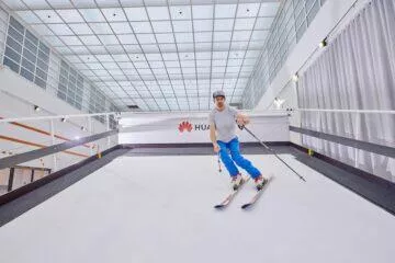 Ski simulator area-Skiing