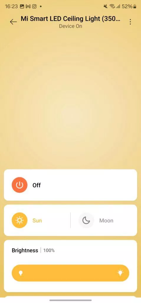 xiaomi mi home aplikace světlo
