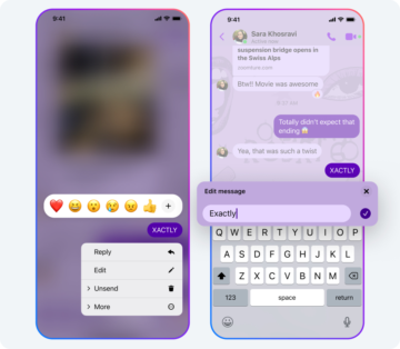 messenger úprava zpráv