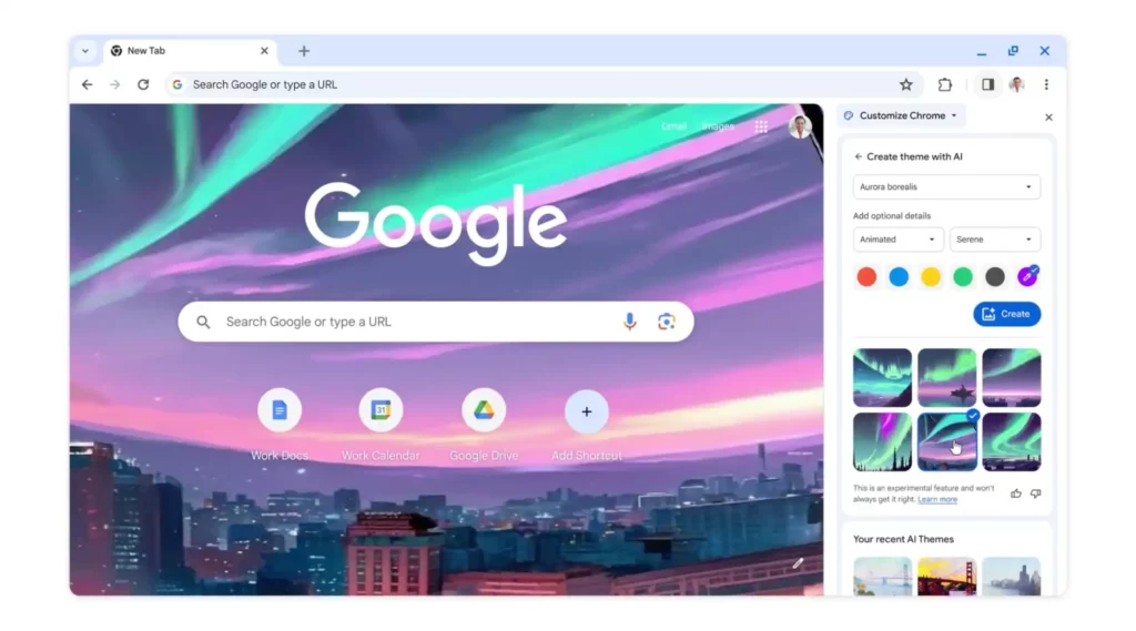 google chrome tvorba tapet
