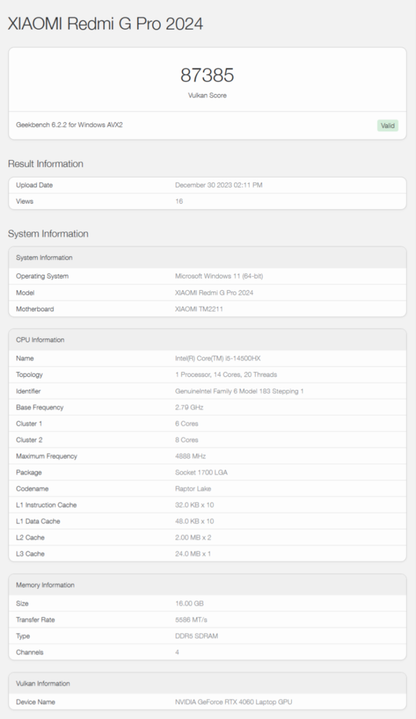 Redmi G Pro 2024