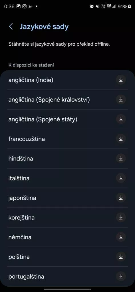 překladač samsung jazyky