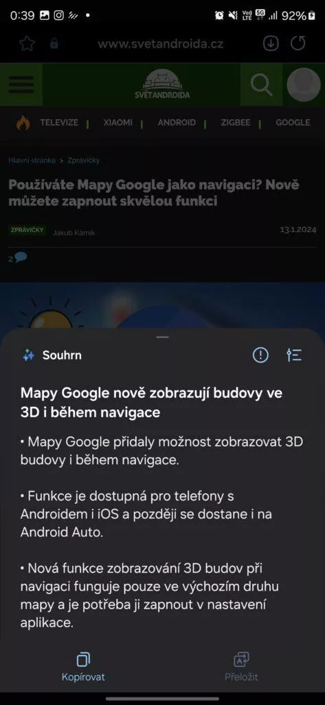 samsung internet shrnutí