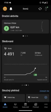 Garmin Connect nová domovská stránka