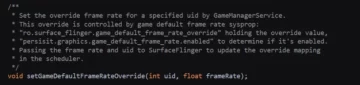 default frame rate