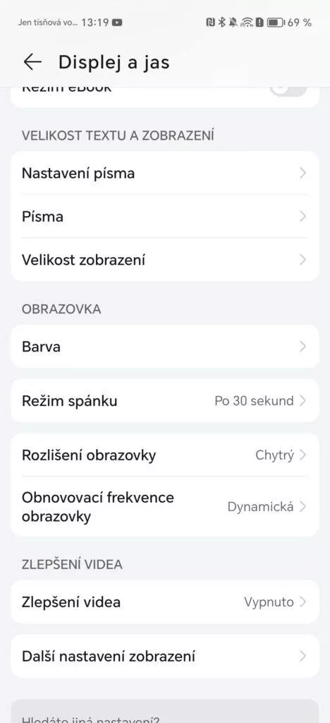 displej nastavení honor magic6 pro